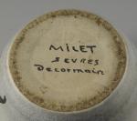 SEVRES. Paul Jean MILET (1870-1950). Vase CIRCULAIRE en céramique vernisée...