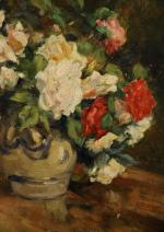 Roger André Fernand REBOUSSIN (1881-1965), attribué à.Bouquet de roses.Huile sur...