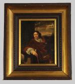 D'après Frans van MIERIS le VIEUX (Leyde, 1635 - 1681)."Portrait...