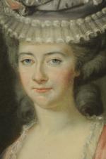 École FRANÇAISE de la fin du XVIIIème siècle.Portrait d'une dame...