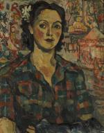 LANAUX (?), école FRANÇAISE du XXème siècle.Portrait de femme.Huile sur...