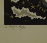 Jean PICART LE DOUX (1902 - 1982)."Le Temps".Lithographie en couleurs,...