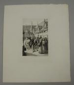 FLAMENG (fin XIXème).Six gravures sur vergé, signées dans la planche.10,5...