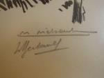 Mathurin MÉHEUT (1882-1958). Chasseur à l'affût.Xylographie, monogrammée, signée au crayon...