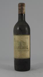 GRAVES, Château Haut-Brion, 1955. 9 bouteilles étiquettes sales difficilement lisibles....