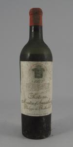 PAUILLAC, Château Mouton d'Armailhacq, 1953. 7 bouteilles, étiquettes sales et...