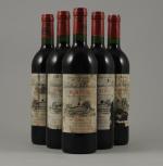 POMEROL, Château du Thailhas 1995. 5 bouteilles. Etiquettes abimées, sales,...