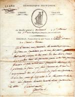 Jean-Baptiste JOURDAN (1762-1833) maréchal. 6 L.A.S. ou P.A.S., 11 L.S....