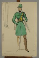 Georges ANNENKOV (Petropavlosk-Kamchatsky, 1889 - Paris, 1974).Projet de costume -...