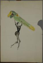 Leonor FINI (Buenos Aires, 1908 - Paris, 1996)."Les Insectes", 1960.Maquettes...