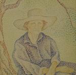 Marie Voborieff MAREVNA (Tcheboksary, 1892 - Londres, 1984)."Une vieille paysanne"Crayon...