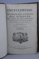 ENCYCLOPÉDIE, OU DICTIONNAIRE RAISONNÉ DES SCIENCES, DES ARTS ET DES...