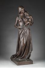 Jean GAUTHERIN (Ouroux-en-Morvan, 1840 - Paris, 1890)Clothilde de Surville, 1877.Bronze...