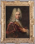 Entourage de François de TROY.Portrait de Guy de Lavau, (1682-1741),...
