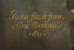 École FRANÇAISE vers 1651, atelier de Juste d'Egmont.Portrait de Gaston...