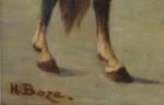 Honoré BOZE (1830-1908)Cavaliers.Huile sur toile, signée en bas à gauche.65,5...