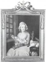 ÉCOLE FRANÇAISE vers 1770. Jeune femme assise avec son chat....