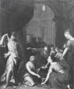 Attribué à Mattheus van TERWESTEN (1670-1757). Achille parmi les filles...