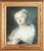 CARRIERA Rosalba (1675-1757) : Jeune fille à la colombe -...