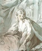 François BOUCHER (Paris, 1703-1770) 
L'Adoration des Bergers. 
Esquisse sur papier,...