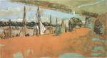 VUILLARD Edouard (1868-1940) 
Le quai du Pouliguen. 
Peinture à la...