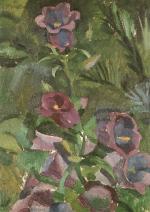 DELAUNAY Robert (1885-1941) : 
Fleurs. 
Huile sur toile, signée Robert...