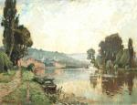 NOZAL Alexandre (1852-1929) 
La Seine à Bougival. 
Huile sur toile,...