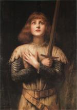 LA BOULAYE Paul de 
Jeanne d'Arc. 
Huile sur toile, signée...