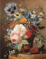 RAVENSWAAY Adriana van (1816-1872) 
Fleurs dans un vase. 
Huile sur...