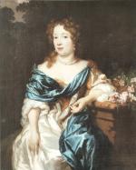 Nicolas MAES (Dordrecht, 1634 -Amsterdam, 1693) : 
Portrait d'une élégante...