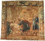 Importante TAPISSERIE DE BRUXELLES, XVIIe siècle, « Illustrant l'histoire d'Ester...