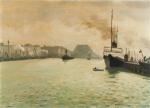 Albert MARQUET (1875-1947). Le port de Boulogne-sur-Mer, 1930. Huile sur...
