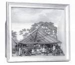 PANORAMIQUE, en vitrine dans un cadre en bois doré formant...