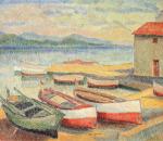 de BELAY Pierre (1890-1947). 
Saint-Tropez, le vieux port. 
Huile sur...
