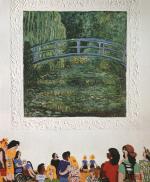 LAGRUE Jean-Pierre. 
Le pont japonais, hommage à Monet. 
Huile sur...