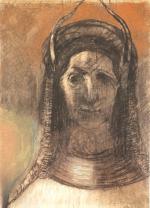 REDON Odilon (1840-1916). 
Figure cornue. 
Fusain et pastel sur papier...