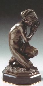 CARPEAUX Jean-Baptiste (1827-1875). 
« Le pêcheur napolitain ». 
Bronze à...