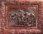Le triomphe de Bacchus. 
Plaque de bronze à décor en...