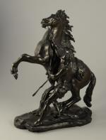d'après Guillaume I COUSTOU (1677-1746) Les chevaux de Marly.Deux bronzes...