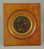 Pierre-Jean DAVID D'ANGERS (1788-1856).Médaillon de bronze à l'effigie de VICTOR...