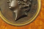 Pierre-Jean DAVID D'ANGERS (1788-1856).Médaillon de bronze à l'effigie du BARON...
