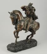 Thomas François CARTIER (Marseille, 1879-1943)Vercingétorix à cheval.Bronze patiné.Signé "T. CARTIER"...