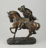 Thomas François CARTIER (Marseille, 1879-1943)Vercingétorix à cheval.Bronze patiné.Signé "T. CARTIER"...
