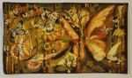 Hervé LELONG (1937), d'après"Papillonnière".Tapisserie en laine.93 x 166 cm.Facture d'achat...