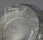 SAINT-LOUIS. VASE conique en cristal facetté de forme lancéolée. Signé...