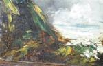Gustave COURBET (1819 - 1877)Esquisse, paysage Suisse, vers 1874-1876.Huile sur...