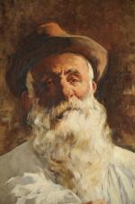 Francisco GIMENO Y ARASA (1858-1927) Homme à la canne.Toile signée...