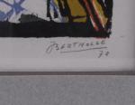 Jean BERTHOLLE (1909-1996).Jésus devant Caïphe. Lithographie en couleurs. Épreuve d'artiste,...