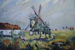 Pierre DUMONT (1884 - 1936)Le moulin à Ostende.Huile sur toile,...