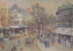 Henri GRENIER (actif au XXème siècle)Paris, scène animée sur les...